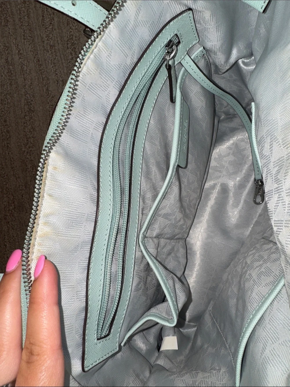 Michael Kors Mint Green Saffiano Leather Tote